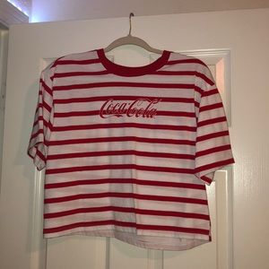 Red and White Coca-Cole crop top